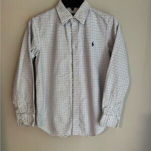 Ralph Lauren Checkered Shirt - Blue and White